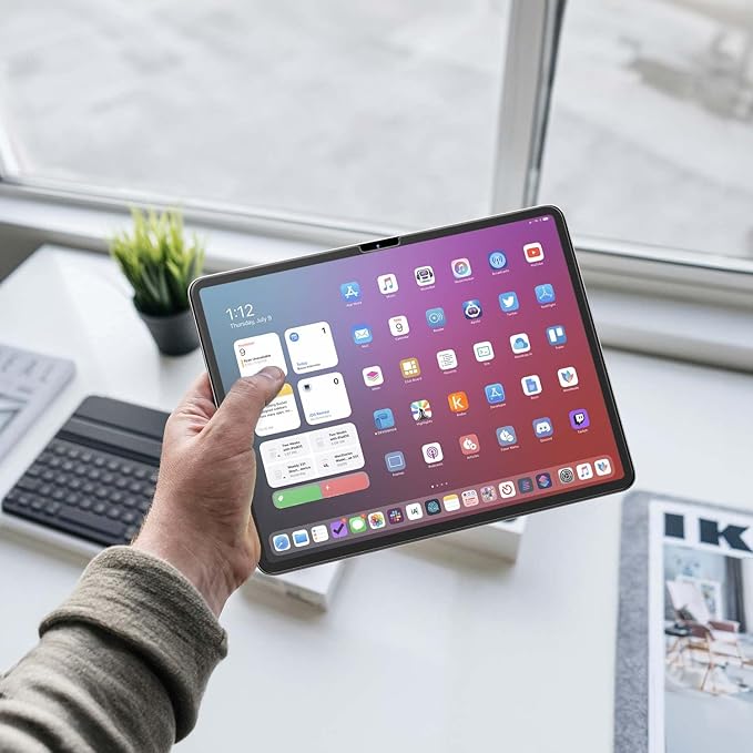 FLOLAB ONETIME NanoArmour Anti-Glare Screen Protector for iPad Pro 13 Inch M4 2024 Anti-Fingerprint Tempered Glass, TruColor, Matte, Easy Install, Bubble Free, Dust Free, Smooth as Butter, Durable