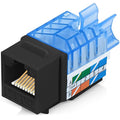 Everest 45° Angled RJ45 Cat5e Keystone Jacks 20-Pack in Black - Slim Profile Female RJ45 Connectors - Cat 5e Keystone Jack - Compatible with 45° Angled Speed Termination Tool - 45Term (B0BL3GS7ZY)
