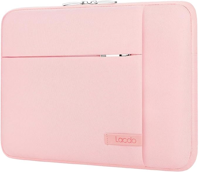 Lacdo Laptop Sleeve Case for 15 inch New MacBook Air M4 A3241 2025, M3 A3114, M2 A2941 2024-2023, 15 inch MacBook Pro A1990 A1707, Dell XPS 15 Plus Computer Case Bag with Accessory Pocket, Pink