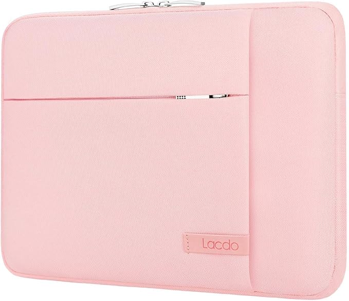 Lacdo Laptop Sleeve Case for 16 inch New MacBook Pro M4/M3/M2/M1 Pro/Max A3403 A3186 A2991 A2780 A2485 A2141 2024-2019 | 15 inch Microsoft Surface Laptop 7th Copilot+PC, 6 5 4 3 Computer Bag, Pink