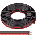 12AWG 2 Conductor Parallel Tinned Copper Wire - 20FT, Black, PVC Insulated, Solar Panel, LED, Automotive, RV, Inverter Compatible