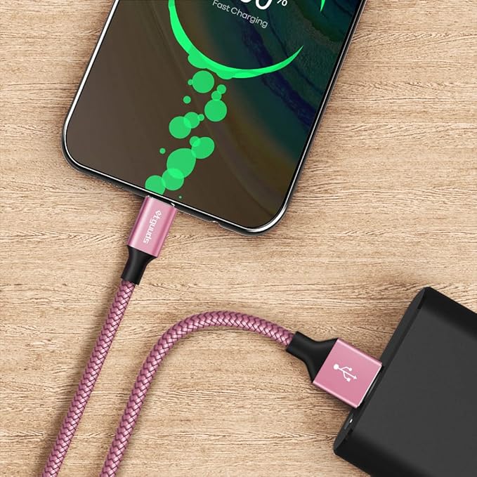 etguuds 6.6ft USB A to USB C Cable 3A Fast Charging, 2-Pack USB A to USB Type C Charger Cord for iPhone 16 15 Pro/Pro Max/Plus, for Samsung Galaxy S24 S23 S22 S21 S20 S10 A55 A54 Flip Note, Moto, Pink