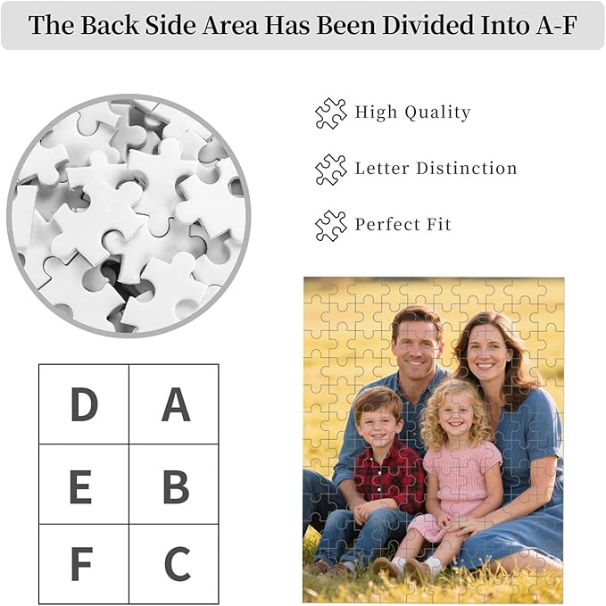 Custom Puzzle, Personalized Puzzle for Photos, Customized Puzzle 120/200/300/500/1000/1500 Pieces for Family, Christmas, Pet, Birthday, Wedding Gift