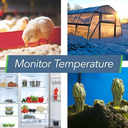 HT1 Smart Temperature Sensor and Humidity Sensor - Bluetooth Thermometer and Hygrometer with App Monitoring - Indoor/Outdoor Temperature and Humidity Monitor for RV, Basement, Fridge & More (1 Pack)