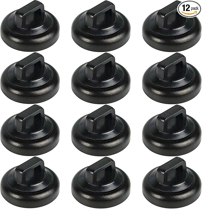Magnet Zip Tie Mount Magnetic Zip Ties Mount Clips Base Holder Strong Multipurpose Wire Cable Holder Mount Wire Clips Management for Home Office Marine Electrical Wiring (Black, 12 Piece)