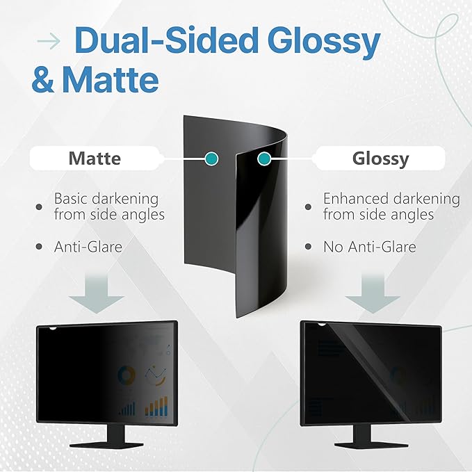 VINTEZ [2 Pack] 21.5 Inch 16:9 Privacy Screen for Computer Monitor and Laptop - Anti Glare Protector Film Blue Light Filter Eye Protection - Computer Screen Privacy Shield
