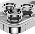 YWXTW Designed for iPhone 14 Pro Max Camera Lens Protector, for iPhone 14 Pro Camera Lens Protector, Individual Metal Anti Scratch HD Clear Case Friendly Tempered Glass Camera Cover, 1 Set (Silver)