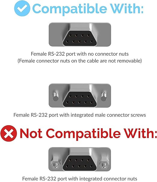 SABRENT USB 2.0 to Serial (9 Pin) DB 9 RS 232 Converter Cable, Prolific Chipset, Hexnuts, [Windows 10/8.1/8/7/VISTA/XP, Mac OS X 10.6 and Above] 10 Feet (CB-9PTF)