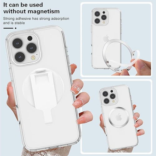 BAISRKE Magnetic Belt Clip Phone Holder, Strong Magnetic Waist Clip Compatible with Phone Cases, Portable & Versatile Accessory for Travel & Outdoor Use - White