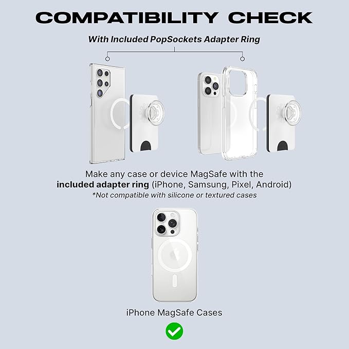 PopSockets Phone Wallet with Expanding Grip and Adapter Ring for MagSafe, Phone Card Holder, Wireless Charging Compatible, Wallet Compatible with MagSafe - Persimmon