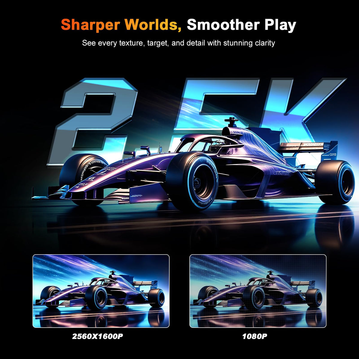 UPERFECT 2.5K 240Hz Portable Monitor, 16" 2560x1600 Portable Gaming Monitor