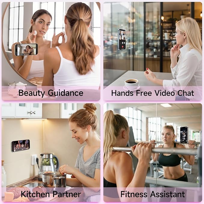 Silicone Suction Phone Case Mount, Non Slip Suction Cup Phone Mount, Phone Accessories Holder for Selfies and Videos, Silicon Adhesive Phone Stand Sticky for Cell Phone Light Blue