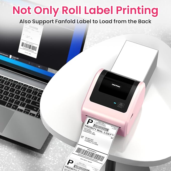 Bluetooth Thermal Label Printer 4x6 - D450BT Shipping Label Printer for Small Business, Shipping Packages, Office, Home, Compatible with Ebay, USPS, Shopify, Amazon, Tiktok