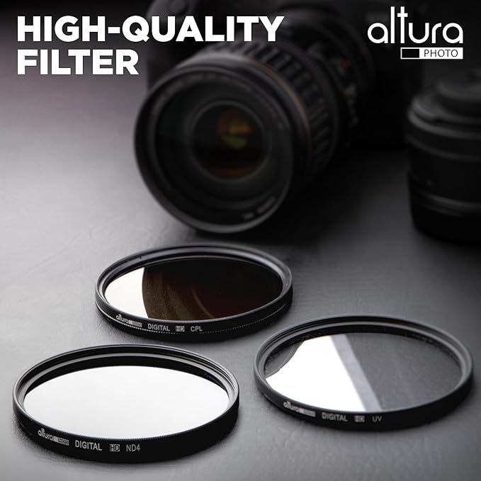 Altura Photo 58mm Lens Filter Kit - Multi-Coated UV Protector, CPL Polarizing and ND Neutral Density Filters + Case for Camera Accessories & Lenses