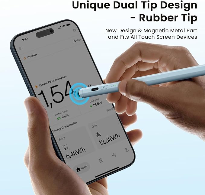 Stylus Pen for iPad(2025-2018),13 mins Fast Charge Pencil with Tilt Sensitivity and Palm Rejection for iPad A16/10/9/8/7/6,Air 13"/11"/M3/M2/5/4/3,Pro 11"/13"/12.9"/M4/M2/M1,Mini 7/6/5,Blue