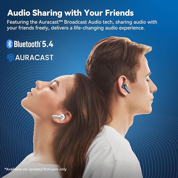 EarFun Air Pro 4 Adaptive Hybrid Noise Canceling Wireless Earbuds, Qualcomm Snapdragon Sound, aptX Lossless, 6 Mics AI CVC 8.0 Call, LDAC Hi-Res Audio, 52H Playtime, Bluetooth 5.4 (Royal Blue)