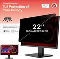BERSEM 22 Inch Monitor Computer Privacy Screen Filter for 16:10 Ratio,Removable Monitor Anti-Glare & Privacy Filters for 22 Inch, Anti Blue Light, Anti-Spy, Anti-Scratch, UV-Blocking Peripherals