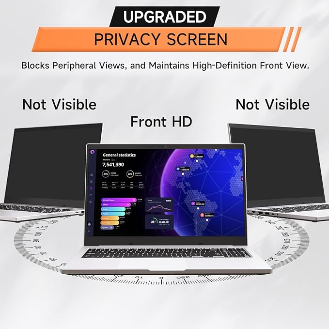 Nano Laptop Privacy Screen 13.3 Inch 16:10, No Glue Computer Monitor Privacy Shield, Matte Anti Glare Blue Light Filter Compatible with Lenovo Hp Dell Acer Asus Thinkpad Envy Xps