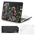 iCasso for MacBook Air 13 inch Case 2025 2024-2022 Release M4 A3240 M3 A3113 A2681 M2 with Liquid Retina Display, Hard Plastic Shell for Mac Air 13.6, TPU Keyboard Cover&Screen Protector, Weeds