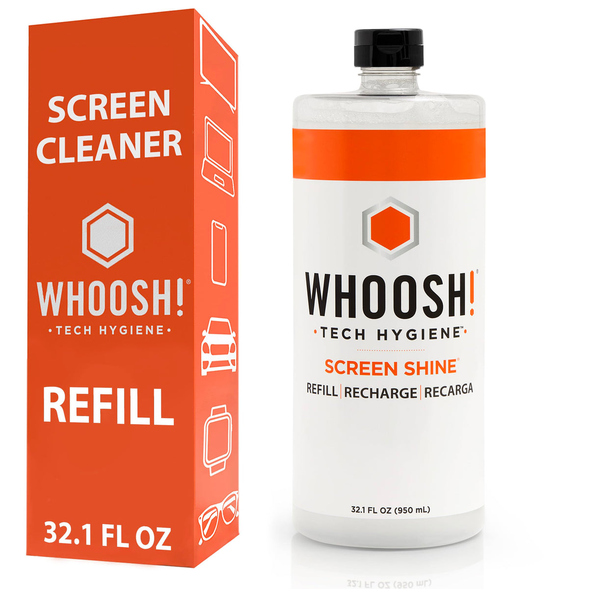 WHOOSH! Electronics Screen Cleaner Liquid Refill, 32.1 fl oz