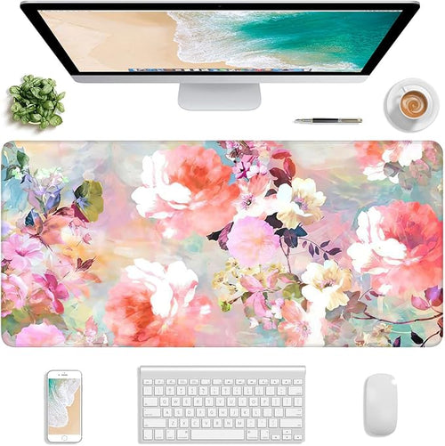 Atufsuat Extended Gaming Mouse Pad, XXL Large Desk Pad 30 x 14 Inch, Big Computer Keyboard Mousepad, Waterproof Mouse Mat with Stitched Edges and Non-Slip Base for Women Office Gaming