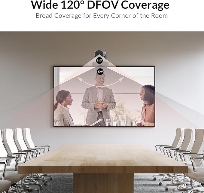 4K Conference Room Camera System, AI Auto-Tracking PTZ Camera 3x Optical/5x Digital Zoom with Bluetooth Speakerphone Set, 120° Wide-Angle, 16-Foot Mic Pickup, for Zoom YouTube Teams OBS and More
