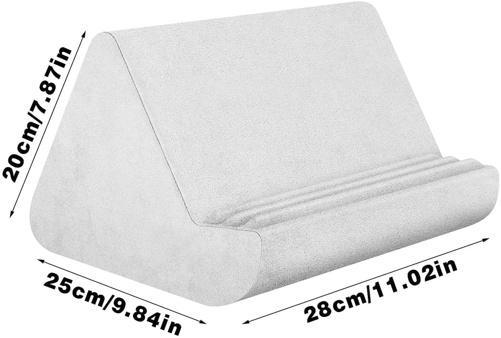 BZVV Tablet Pillow Stand with Pocket,Adjustable 3 Viewing Angle,Lazy Holder for Bed Sofa,Compatible with iPads Tablets eReaders Smartphones Books Magazines