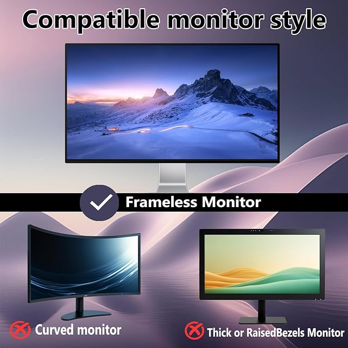 Magnetic Computer Privacy Screen Filter 27 Inch for Frameless Monitor Thin Bezel 16:9 Widescreen, Hanging Removable Anti Blue Light Privacy Filter Protector Eye Protection