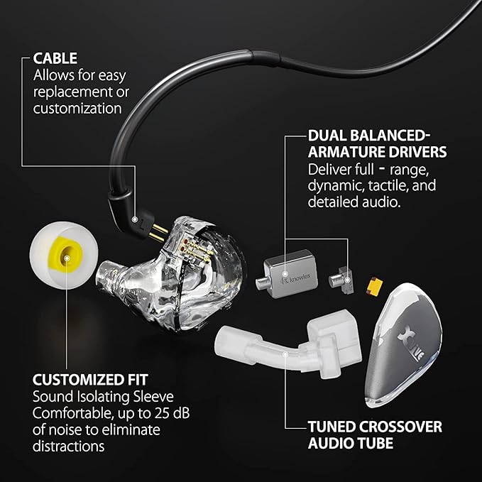 Xvive U4T9 Wireless in-Ear Monitor System with T9 2BAD Earphone Personal IEM for Studio, Band Rehearsal,Live Performance