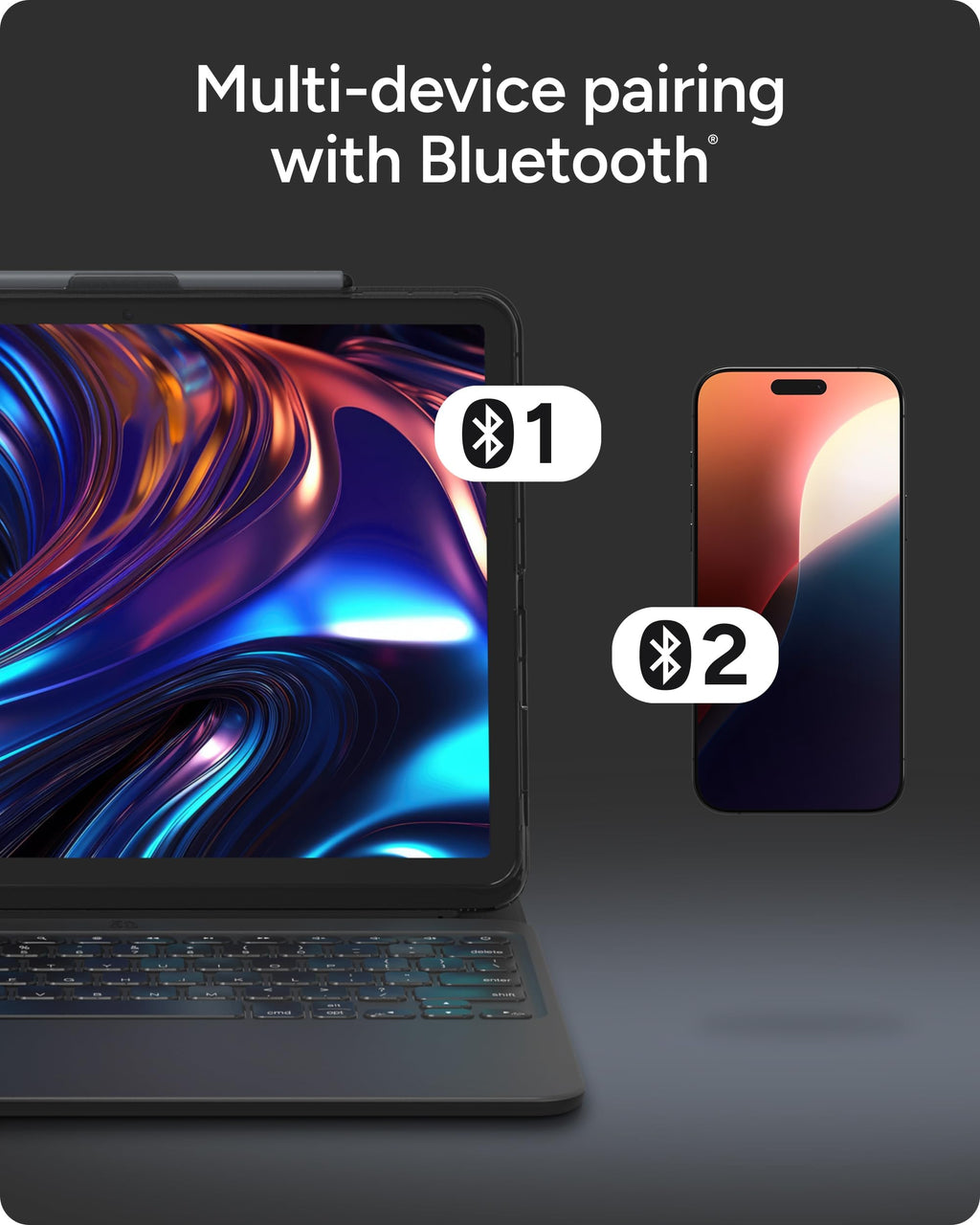 ZAGG Pro Keys 2 iPad Pro 13" (M5)/ Pro 13" (M4) Keyboard Case - Wireless Keyboard & Detachable Folio Case | Laptop-Style Backlit Keys, Multi-Pairing Bluetooth, 6.6 ft Drop Protection