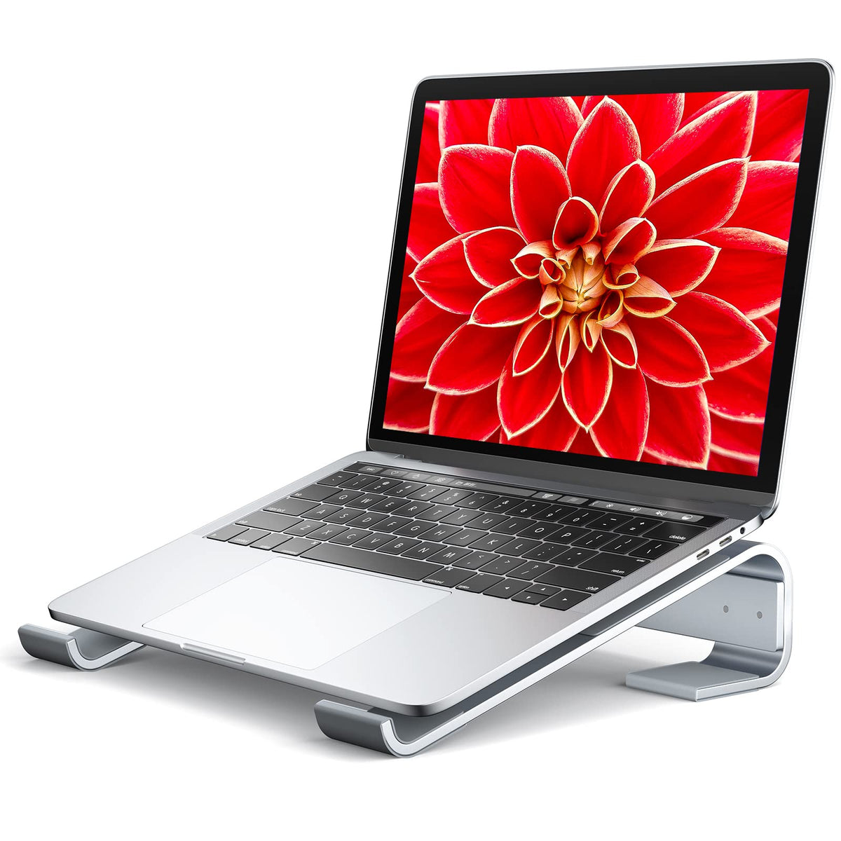 Laptop Stand for Desk, MacBook Stand SOQOOL Sturdy Laptop Riser, Ventilated Ergonomic Aluminum Laptop Holder Compatible with 12 13 15.6 17 Inch MacBook Pro Air/HP/Dell, Work Cooling Computer Stand