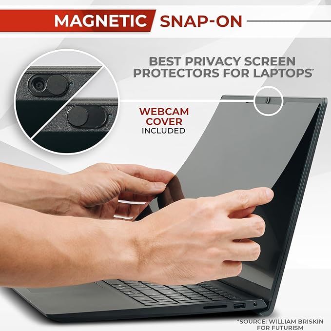 Magnetic Laptop Privacy Screen 14 Inch 16:9 - Removable Computer Privacy Filter Shield and Protector