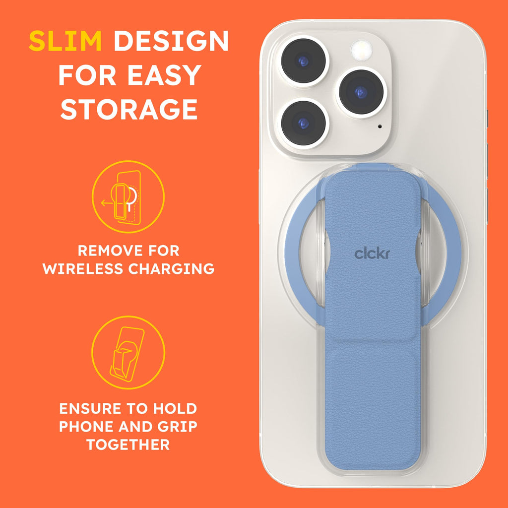 CLCKR for MagSafe Phone Grip Stand, Magnetic Phone Holder with Kickstand