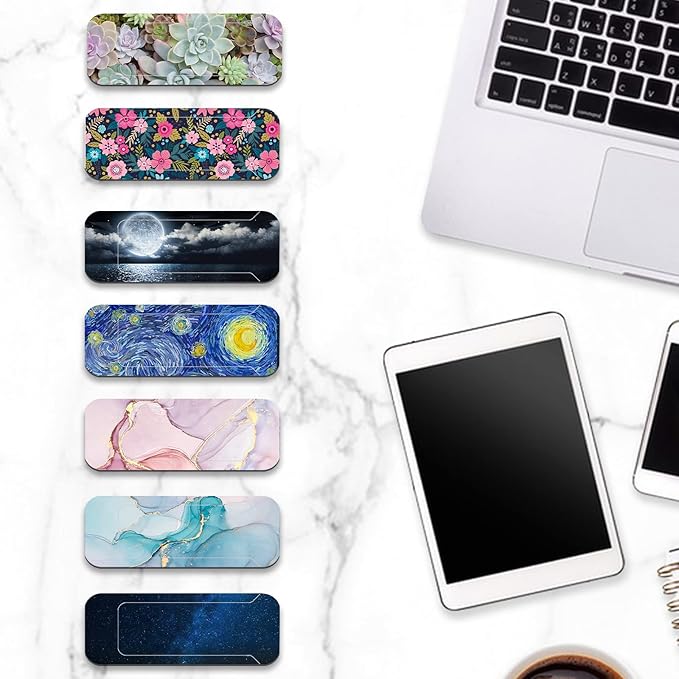 Webcam Cover, 3 Pieces, Laptop Camera Cover, Privacy Shielding Capacity is Twice as Big as The Traditional, Suitable for Computer Mobile Phones, laptops, Tablets and so on (Blue Marble)