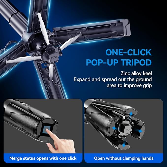 Magnetic Tripod for iPhone with Remote Control,4-in-1 Portable Selfie Stick with Extendable Stand,Phone Travel Tripod for Phone 16 15 14 13 12 Pro Max Mini