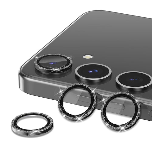 Avocase for Samsung Galaxy S25 Plus Camera Lens Protector, Electroplated Matte Back with 9H Tempered Glass Lens Protector, [Strong Adsorption] [Case-Friendly] Metal Ring HD Clear Lens Cover,BlackShiny