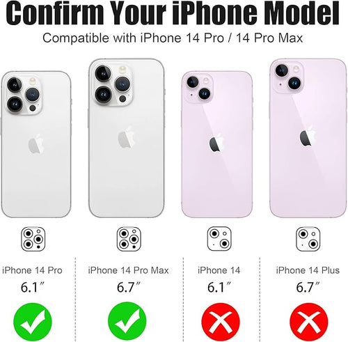 AGVEE 3+3 6 Pack for iPhone 14 Pro & Max Camera Lens Protector Cover
