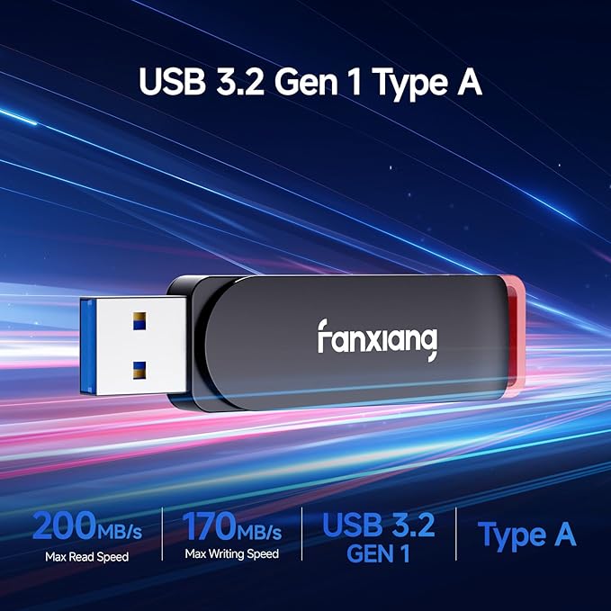 2 Pack 256GB USB Flash Drive, Metal Thumb Drives, USB 3.2 Up to 200MB/s Type A Memory Stick for Storage and Backup, F309