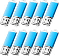 KOOTION Flash Drive 32GB 10 Pack USB 2.0 Thumb Drive Capped Memory Stick Jump Drive, Blue