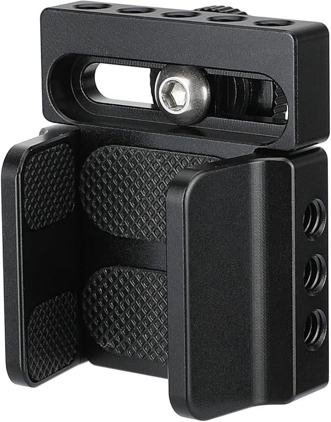 CAMVATE Universal SSD Holder Clamp Adjustable Width (33mm ~ 60mm) with 1/4"-20 Mounting Points & Shoe Mount Connector - 3011