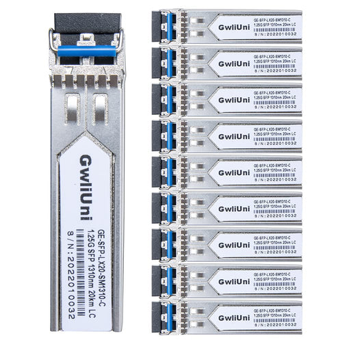 10Pcs Multi-Mode 10G SFP+ Fiber Module Network Transceiver, SR MM850nm 300m, Duplex LC for Switch, Router, Firewall, Network Card, Media Converter etc