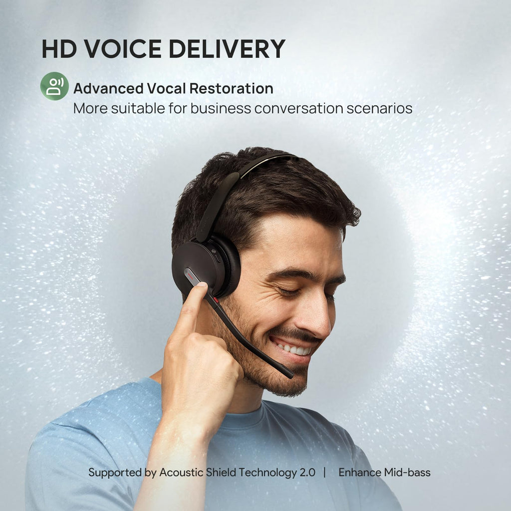 Yealink BH70 Mono Stand, Teams Certified Work Headset for Open Office Home