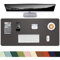 Small Desk Mat,Leather Desk Pad Protector,Desk Mouse pad,Office Desk mat,Laptop Mat for Desk, Non-Slip PU Leather Desk Blotter,Waterproof Desk Writing Pad for Office/Home(31.5"x15.7",Dark Grey)