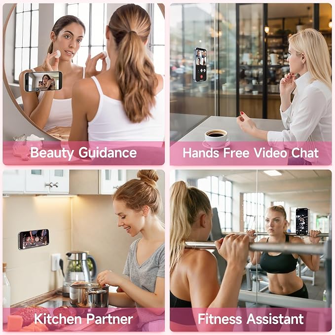 Silicone Suction Cup Phone Case Mount Double Sided, Phone Accessories Hands-Free Strong Grip Holder for Selfies and Videos, Silicon Phone Stand for iPhone and Android Purple