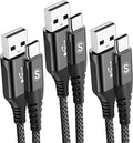 sweguard USB Type C Charger Cable [3-Pack,10ft+6.6ft+3.3ft] iPhone 16 Charger Nylon Braided Cord for iPhone 16 15 Pro Max Plus Samsung Galaxy S24 S23 S22 S21 S20 S10 Note 20 10 A54 Pixel LG Moto PS5