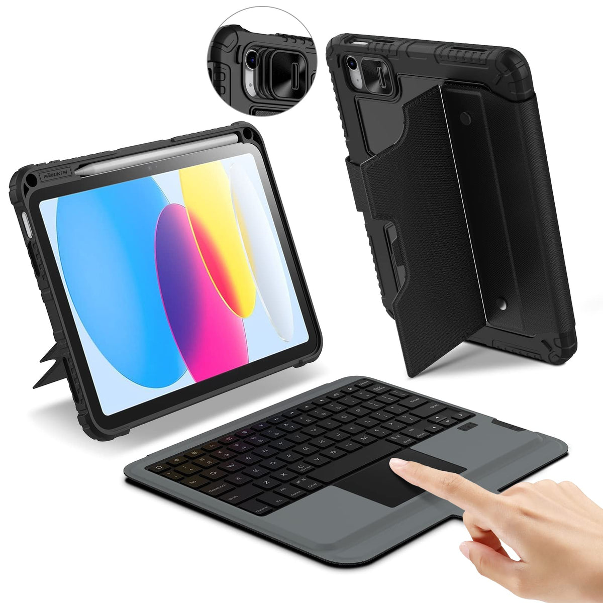 Nillkin Rugged Detachable Keyboard Case for iPad Air 13" & Pro 12.9", Black