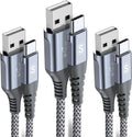 sweguard USB Type C Charger Cable [3-Pack,6.6ft+3.3ft+1.5ft] iPhone 16 Charger Nylon Braided Cord for iPhone 16 15 Pro Max Plus Samsung Galaxy S24 S23 S22 S21 S20 S10 Note 20 10 A54 Pixel LG Moto PS5