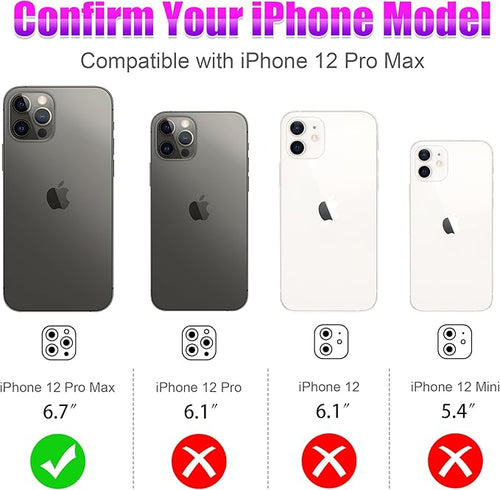 AGVEE 3+3 6 Pack for iPhone 12 Pro Max Camera Lens Protector Cover
