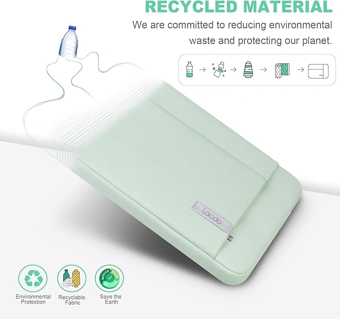 Lacdo 13 inch Laptop Sleeve Case for 13 inch New MacBook Air M4 A3240 2025, M3 A3113, M2 A2681, M1 A2337 | 13" MacBook Pro M2/M1 A2338 A2251 A2289 | 13" iPad Air M3/iPad Pro M4 Computer Bag, Green