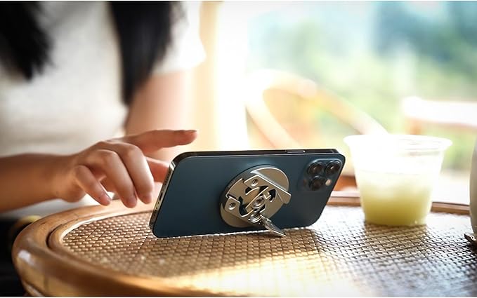 LEOFOTO PM-01 Magnetic Plate for Phones, Phone Stand with Hidden Tool, 1/4" and 3/8" Screw Hole, ARRI and Arca Compatible